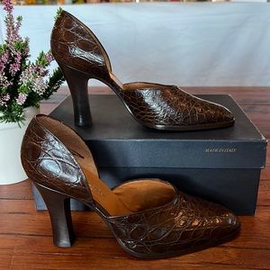 Ralph Lauren Brown Crocodile heels.